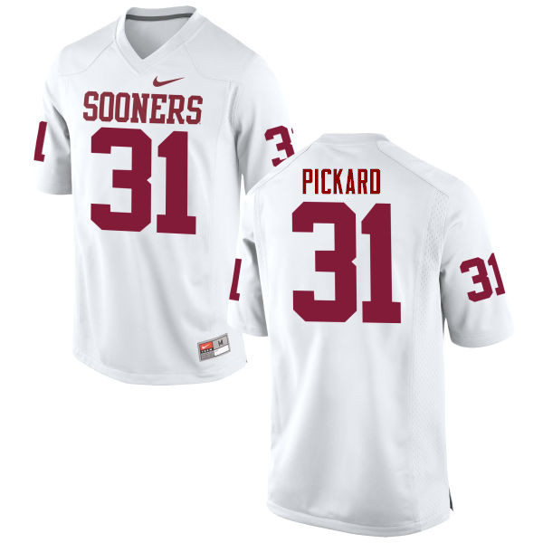 Men Oklahoma Sooners #31 Braxton Pickard College Football Jerseys Game-White